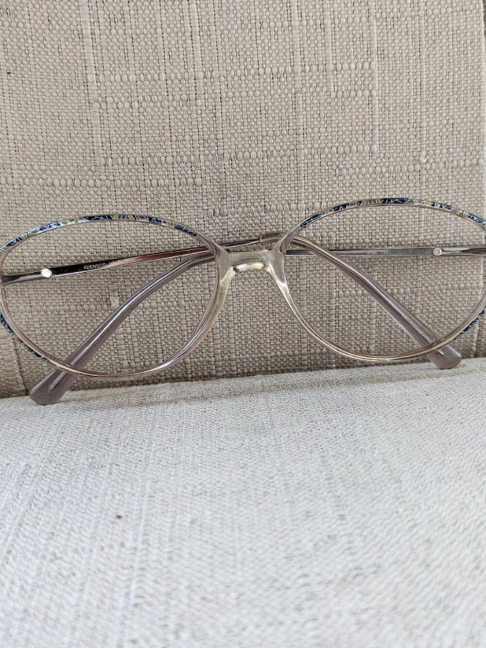 Vintage Adsenco Women Eyeglasses Frame HELEN Eyewear Blue/Clear Tone Glasses - Picture 4 of 12